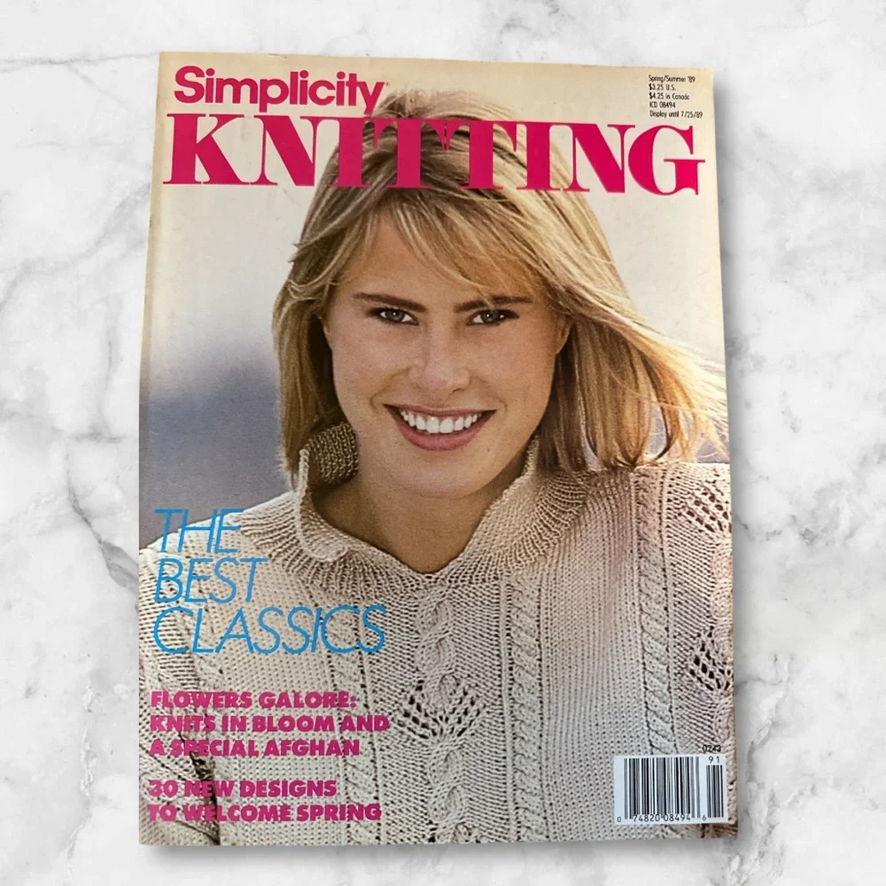 Vintage Simplicity Knitting magazine knitting and crochet patternslot of 3 1980’